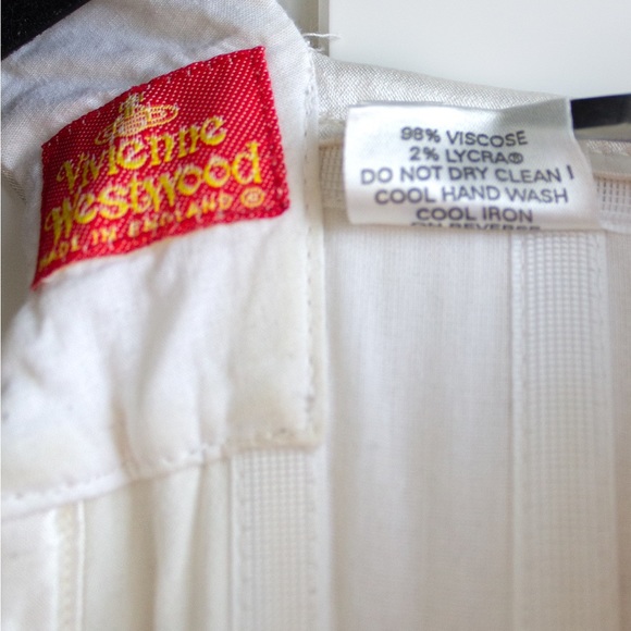 Iconic Vivienne Westwood Vintage F/W 1991 White Gold Boulle Satin 90s Corset Top - Picture 11 of 16